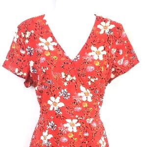 LOFT Floral Wrap Dress